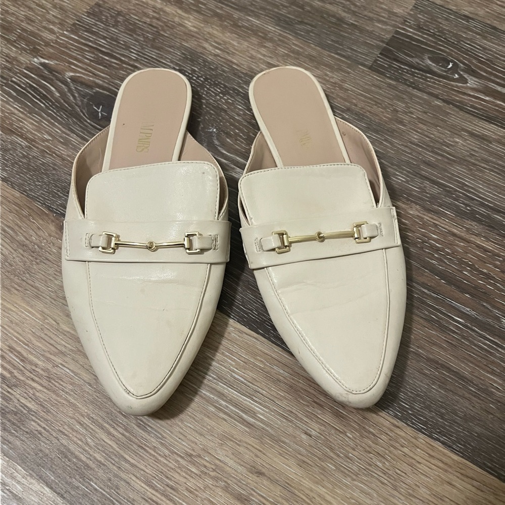 Women’s Cream Office Loafers